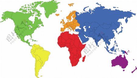 世界彩色地图版块