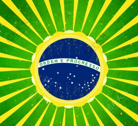 巴西放射背景元素