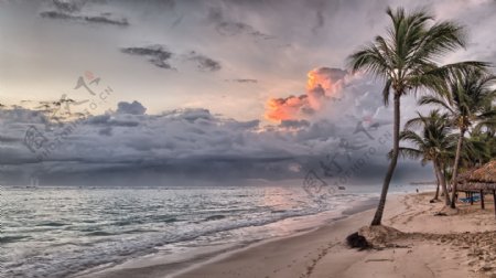 加勒比海滩风光高清图片
