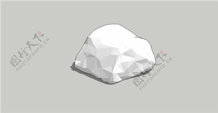 白色石头skp模型