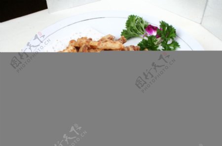 鹅肝酱炒茶树菇图片
