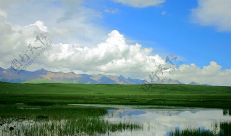 青山绿水背景素材