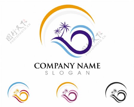 椰树海浪logo设计