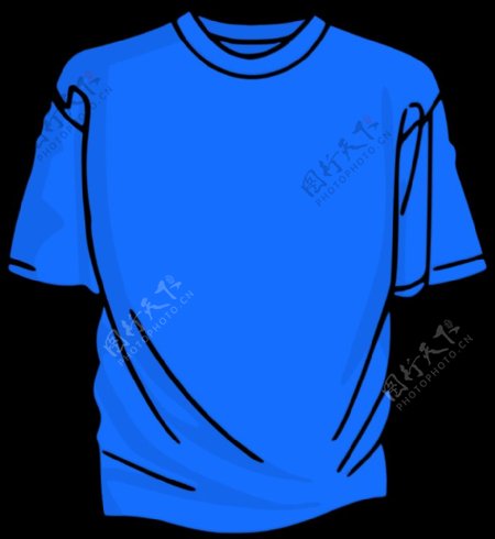 蓝色的T恤
