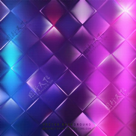 蓝色紫色方形背景模板