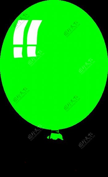 绿色的氦气球剪贴画