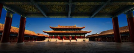 中式建筑大雄宝殿图片