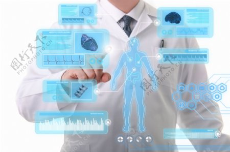人体器官图标与医生图片