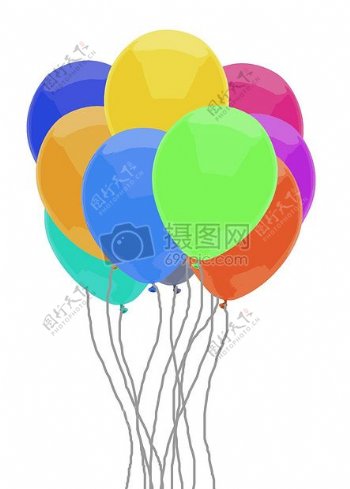 色彩斑斓的气球