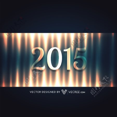 灯光效果2015字体新年背景