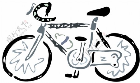 自行车交通工具矢量素材EPS格式0029