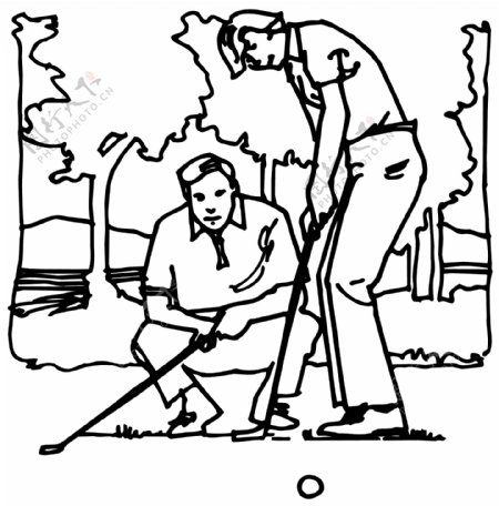 高尔夫球运动体育休闲矢量素材EPS格式0122