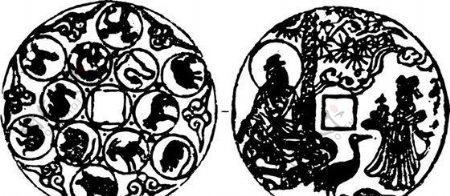 清代下版画装饰画中华图案五千年矢量AI格式0323