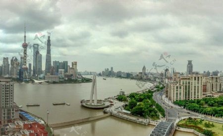 上海市中心浦江两岸图片