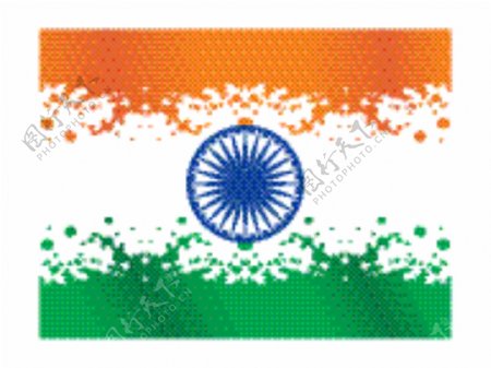 蹩脚的印度国旗的插图