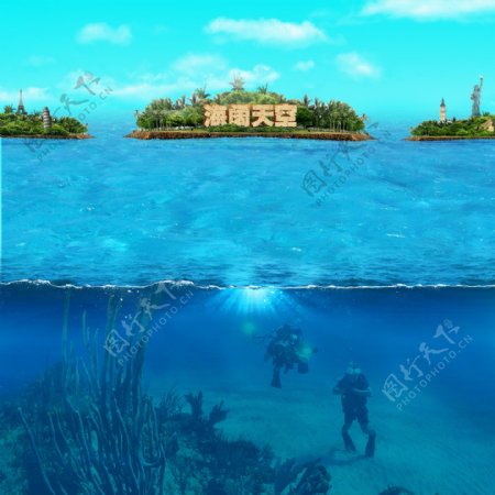 海洋海岛海底潜水大海风景