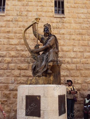 以色列的大卫王石雕