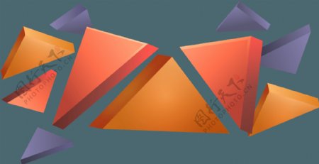 手绘几何三角元素