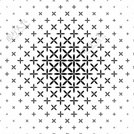 单色星模式几何抽象背景设计
