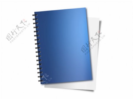 蓝色记事本本子icon图标
