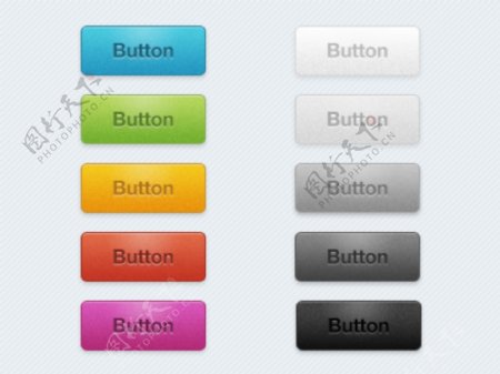 多色网页立体按钮图标素材