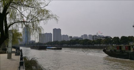 京杭大运河无锡段沿岸风景
