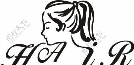 HAIR女孩logo