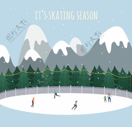 冬季滑冰运动
