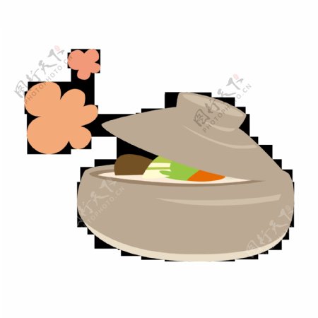 砂锅煲汤素材图片
