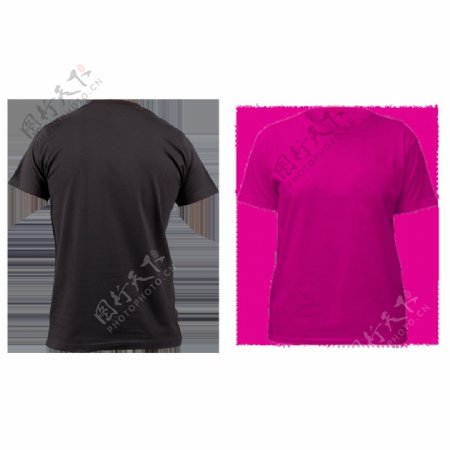 两种颜色的T恤衫免抠png透明图层素材