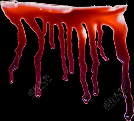 往下流的血液血迹免抠png透明图层素材