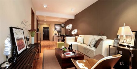 现代客厅装饰画沙发效果图