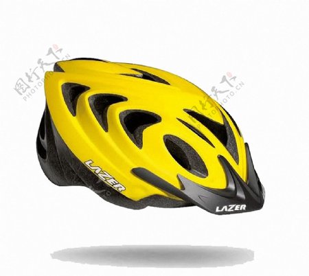 黄色漂亮自行车头盔免抠png透明素材