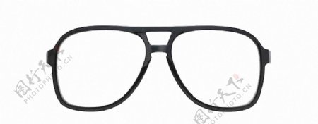 黑色镜框眼镜免抠png透明素材
