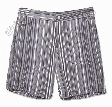 条纹格子男士短裤免抠png透明图层素材