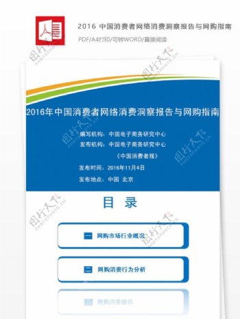 中国消费者网络消费洞察报告与网购指南