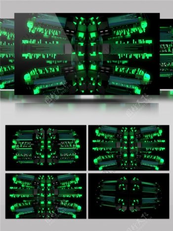 绿色光效机器动态视频素材