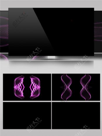 紫光琉璃光束动态视频素材