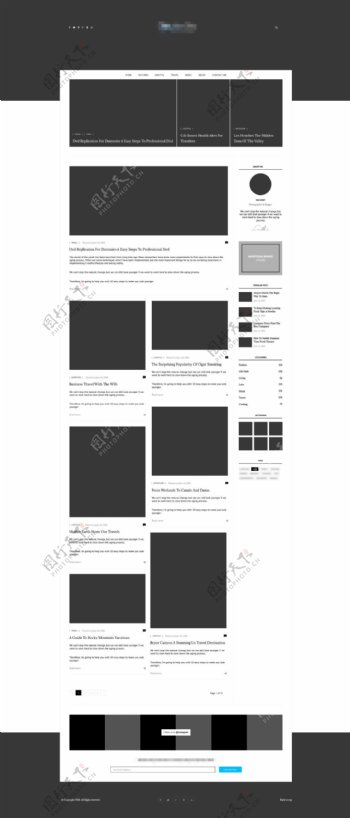 黑色精美的企业电子商务网站首页模板