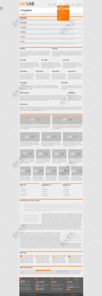 创意科技商务抽象印刷网站之字体排版设计