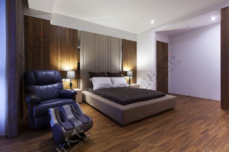 木质地板设计卧室效果图