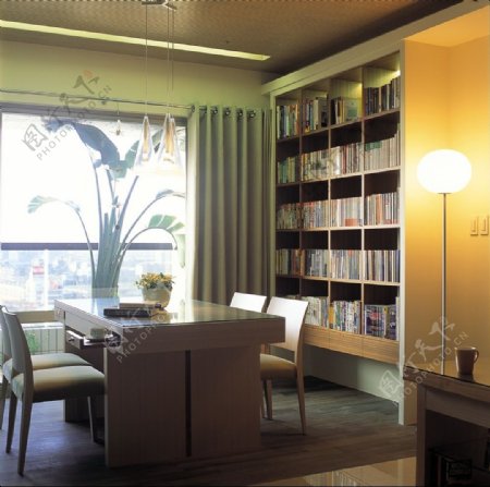 家装现代书房效果图