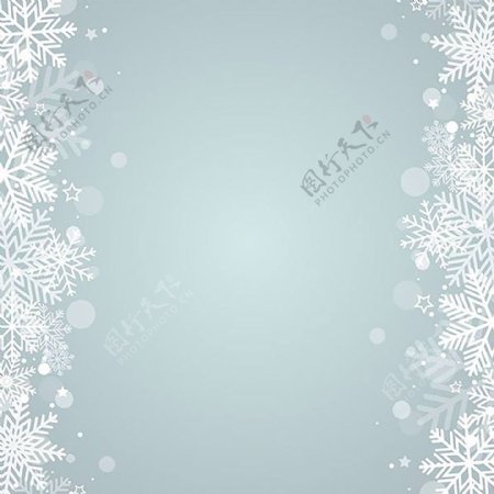 白色透明冰晶雪花图1