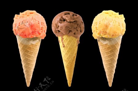 彩色冰淇淋球png元素