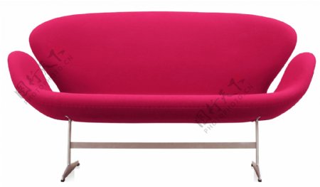 粉色简易沙发png元素