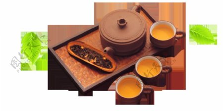 文化内涵黄褐色茶具产品实物