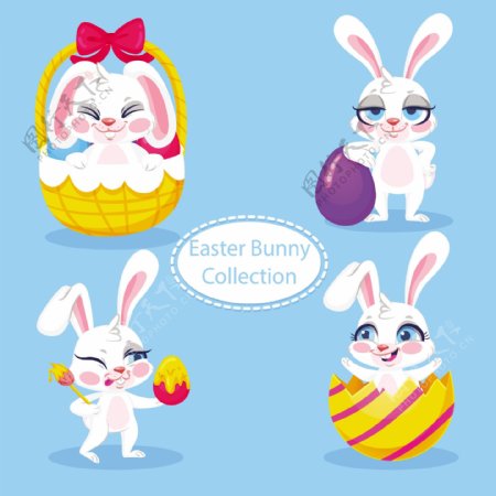 卡通复活节兔子系列