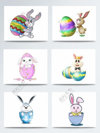复活节兔子彩蛋图案