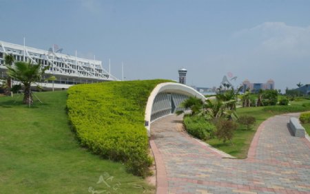 厦门机场T3航站楼景观广场摄影