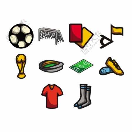 世界杯足球元素素材